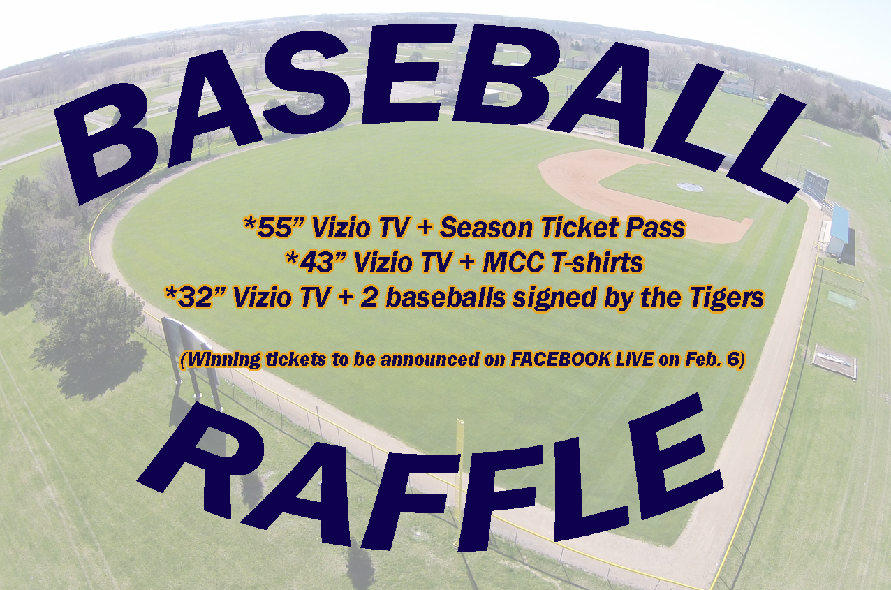 The MCC baseball team will hold a raffle to support the upcoming season with some great prizes