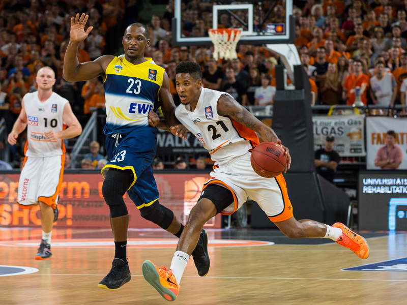 Former MCC Tiger Will Clyburn was named a starter for the International BBL All Star team in Germany. Photo credit: ratiopharm ulm (Florian Achberger)
