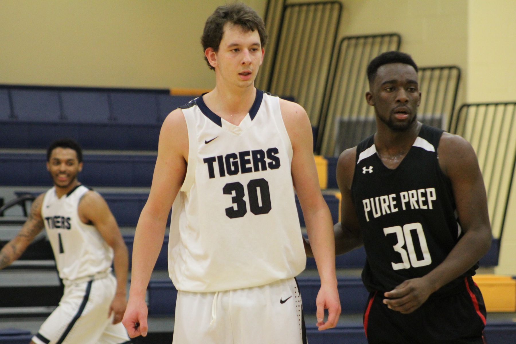 Jonas Perkis pulled down 21 rebounds as the MCC varsity reserve team topped Pure Prep 77-54 at home on Sunday