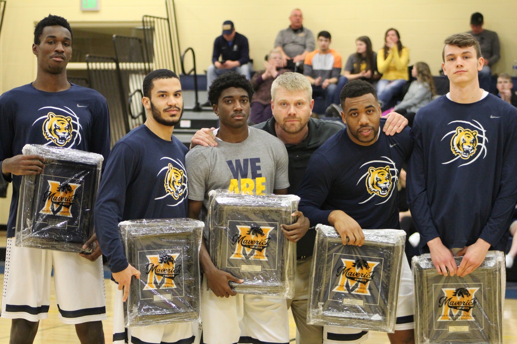 Six sophomores were honored prior to Saturday night's win over Northeast CC
