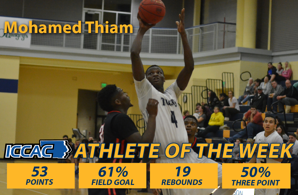 Mohamed Thiam Earns His Fourth ICCAC Athlete of the Week