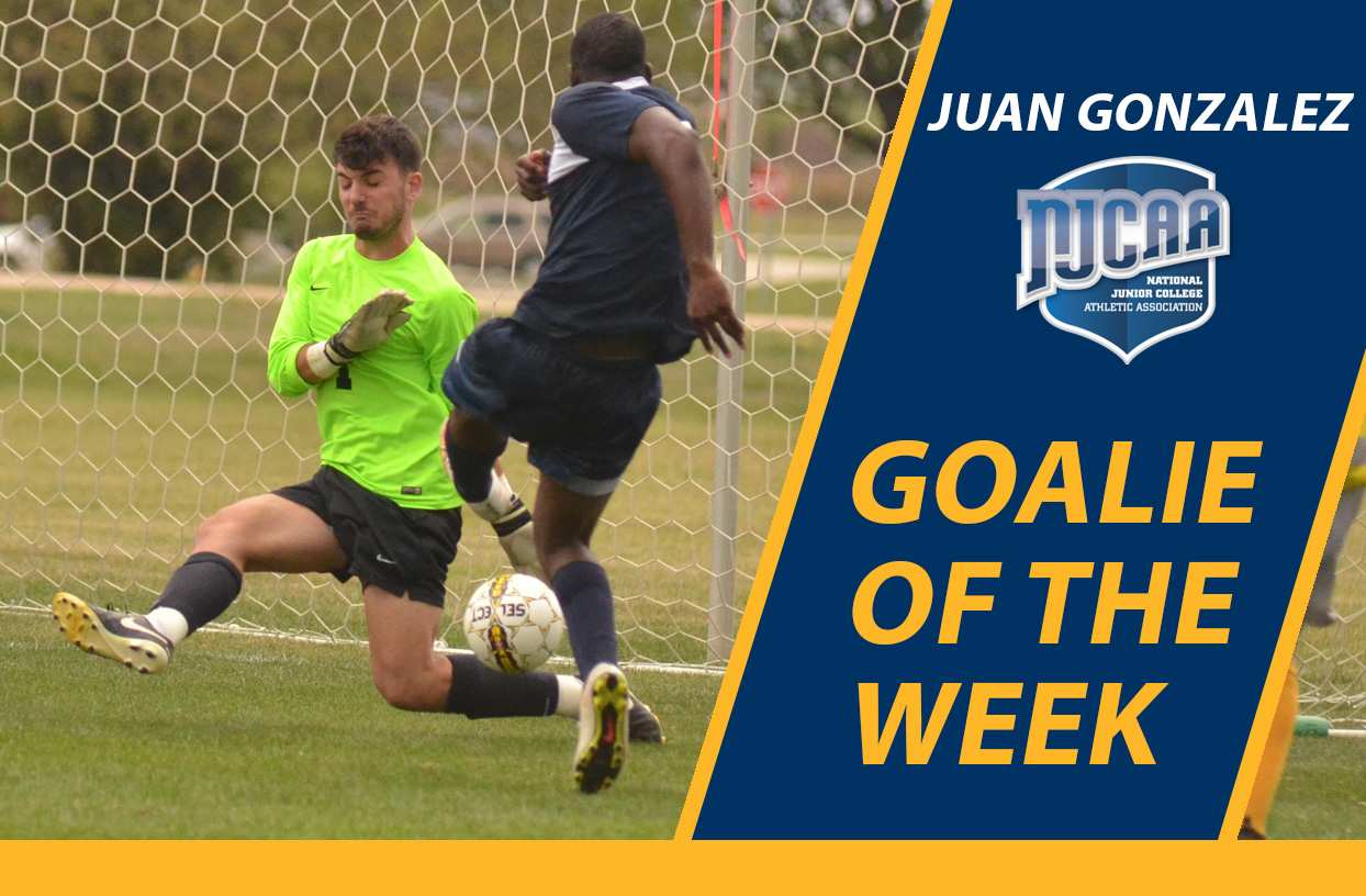 NJCAA Goalie of the Week: Juan Gonzalez