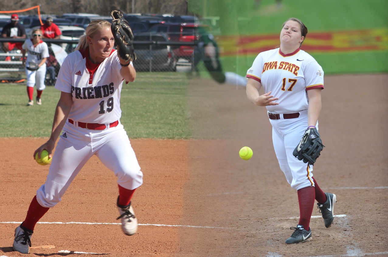 Sarah Wilson (left) and Stacy Roggentien have continued their playing careers at Friends University and Iowa State, respectively, following successful careers at MCC
(Photos courtesy of the Friends University Sports Information Department and Iowa State Athletics)