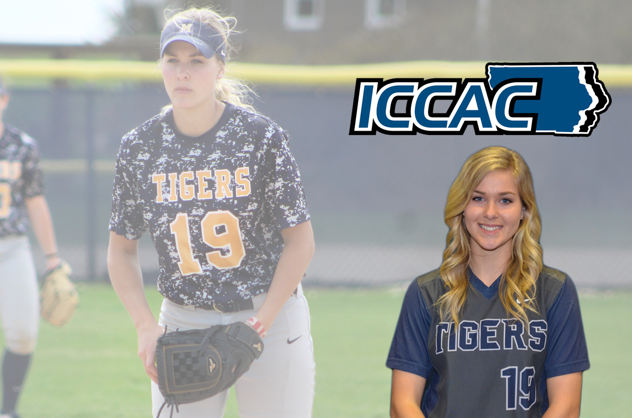 Sophomore Paige Taylor tossed a no-hitter against Iowa Western on Sunday to earn ICCAC Pitcher of the Week honors