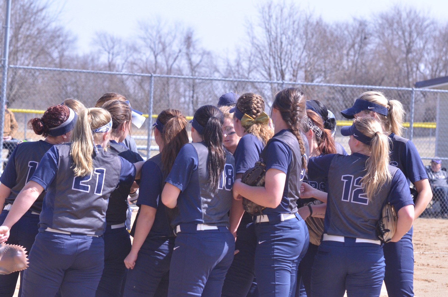 Softball Split on First Day of THE Spring Games