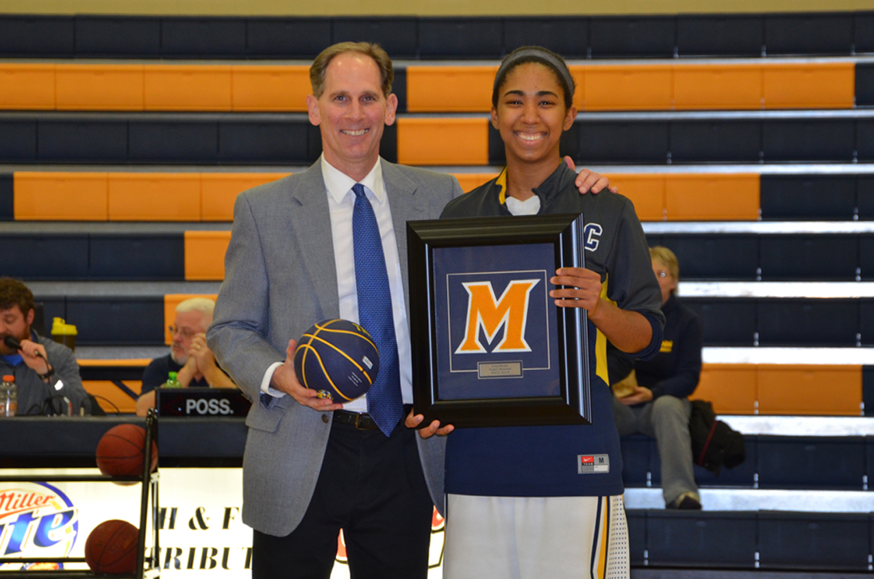 Sophomore JeAnn Hiraldo was honored prior to Tuesday night's game after a stellar two-year career for the Tigers