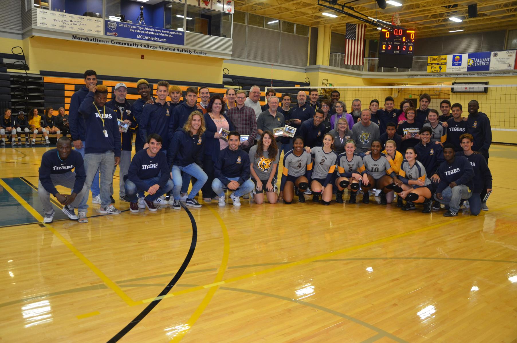 Tigers roll to sweep on Faculty and Staff Appreciation Night