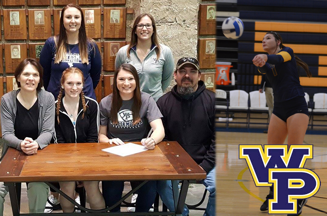 Jordan Carter, joined by her family and the William Penn coaching staff has signed a letter of intent to play volleyball for the Statesmen next season