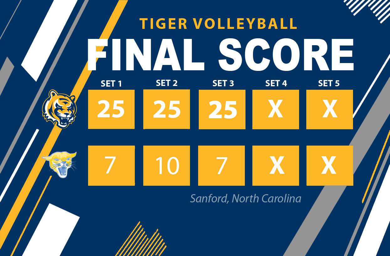 Tiger Volleyball Start 1-0 After Defeating Cougars