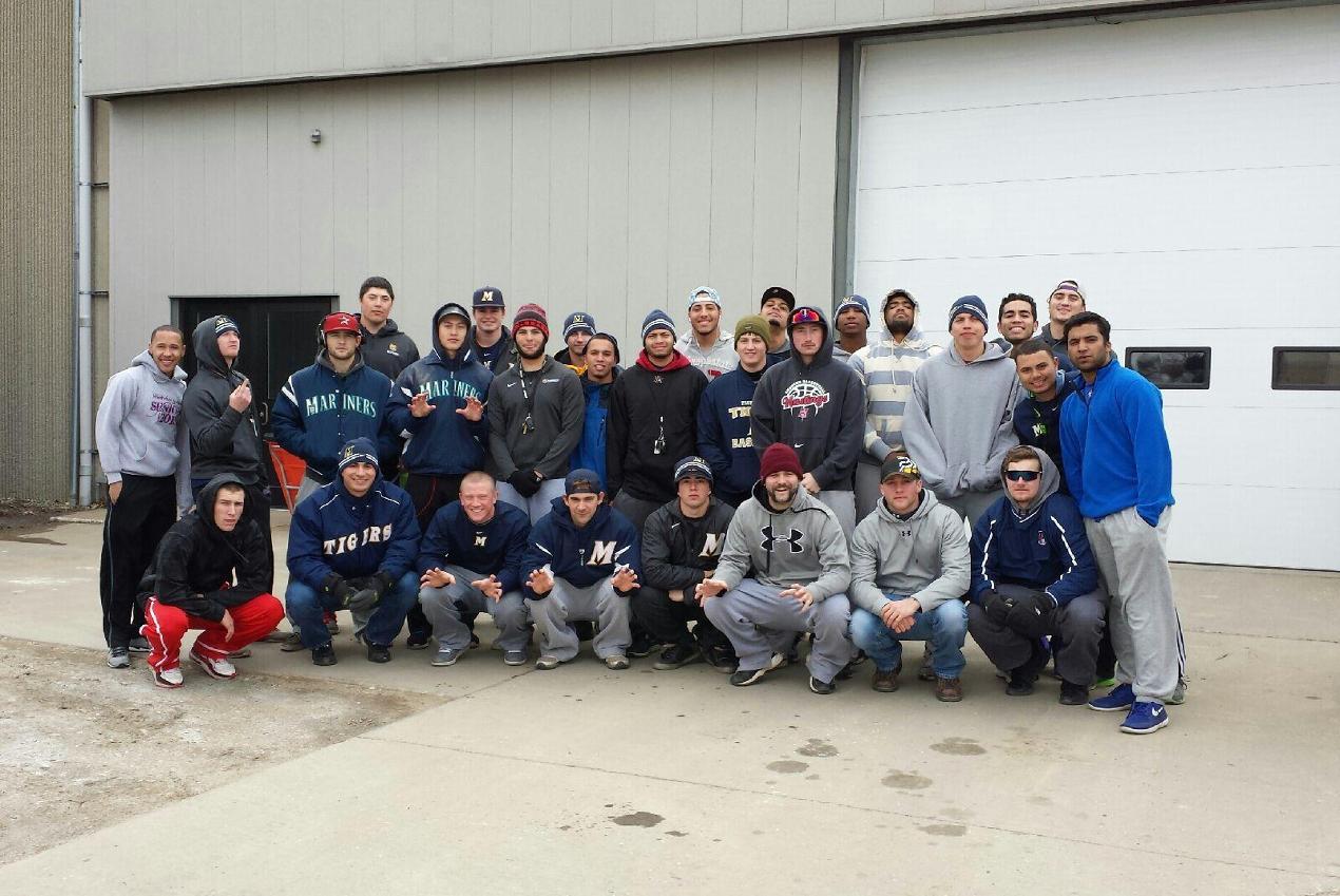 The MCC baseball team spent Wednesday afternoon cleaning up the campus.