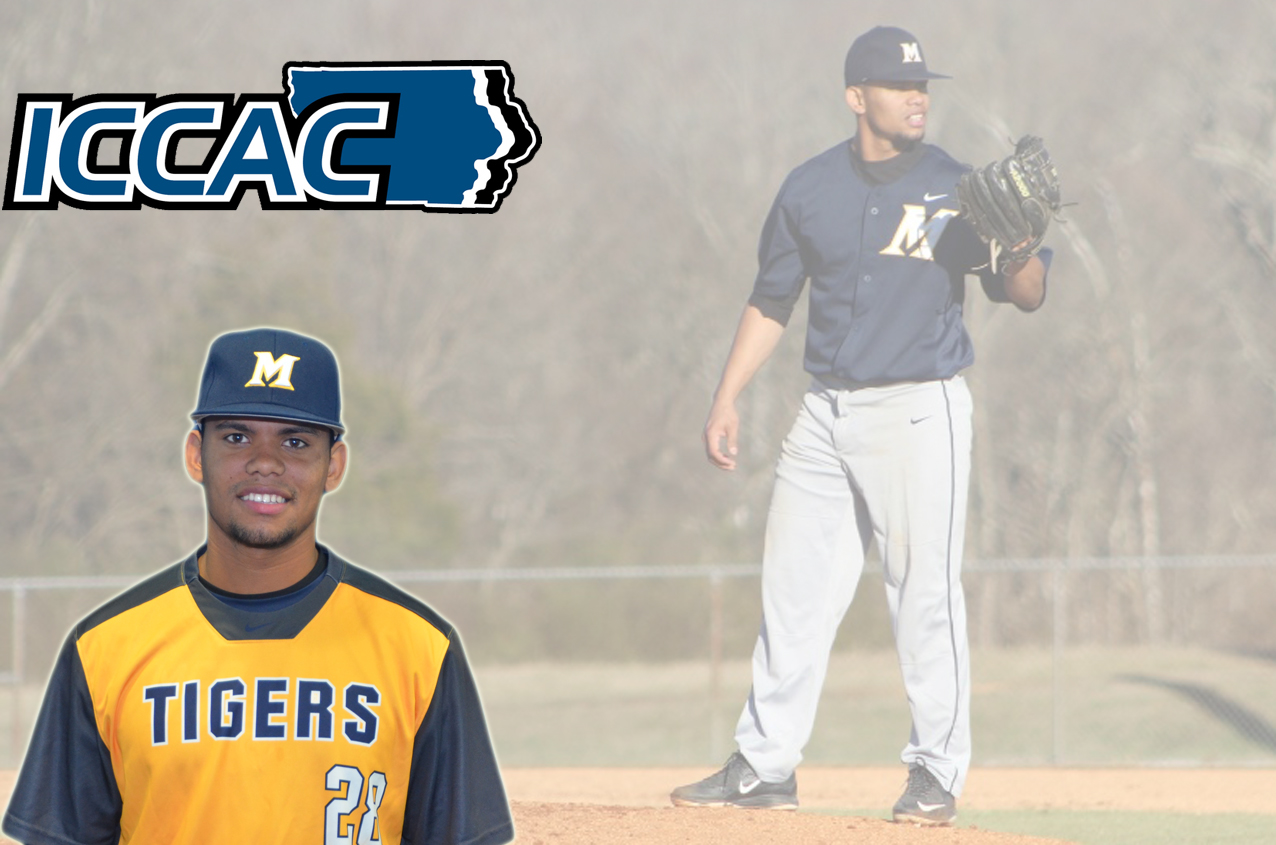 Diogen Ceballos has been named this week's ICCAC Pitcher of the Week