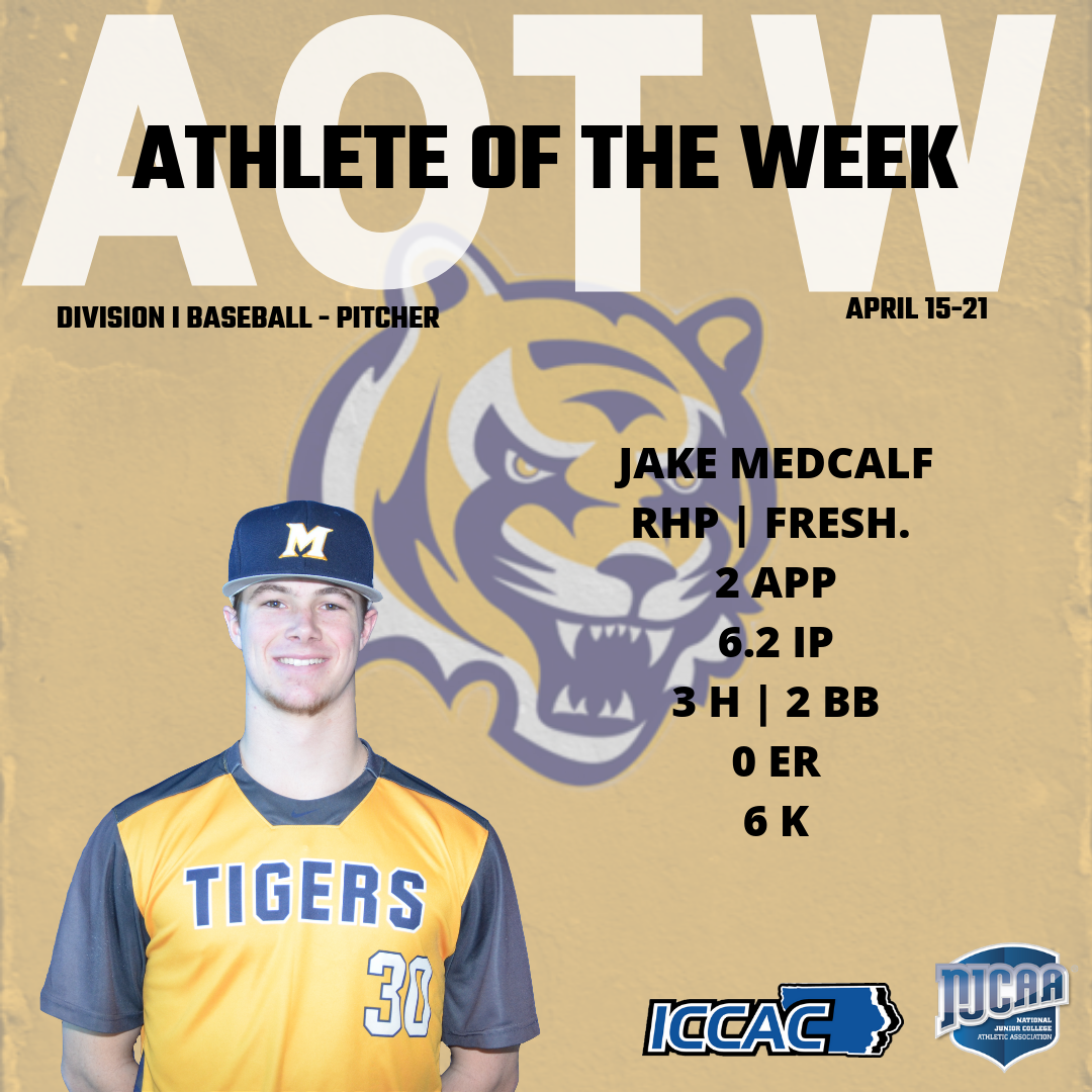 Medcalf Named Pitcher of the Week