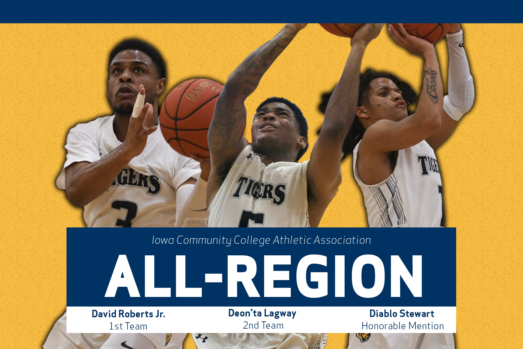 Three MCC Men’s Basketball players earn All-Region Honors