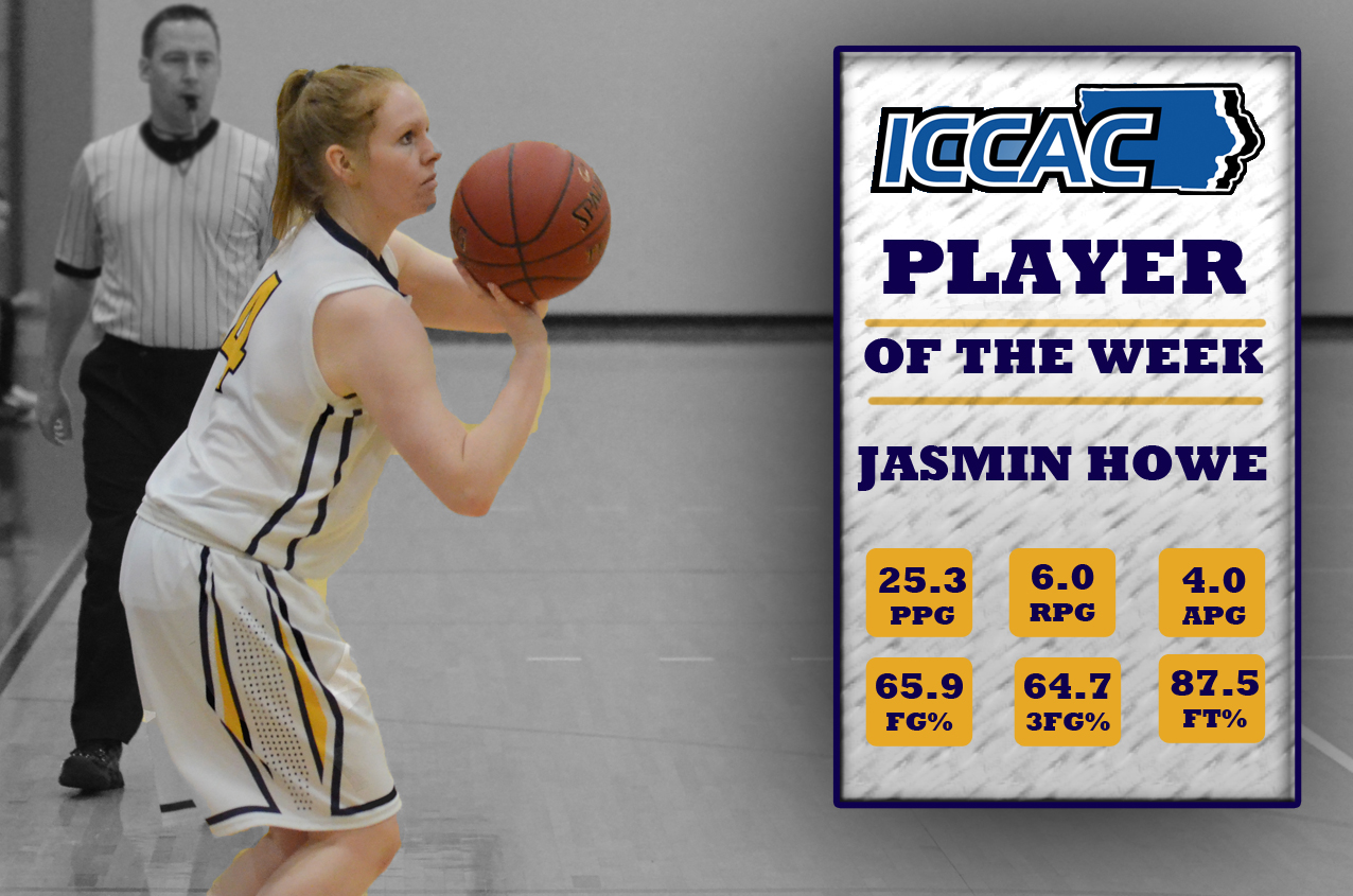 Jasmin Howe named ICCAC Player of the Week